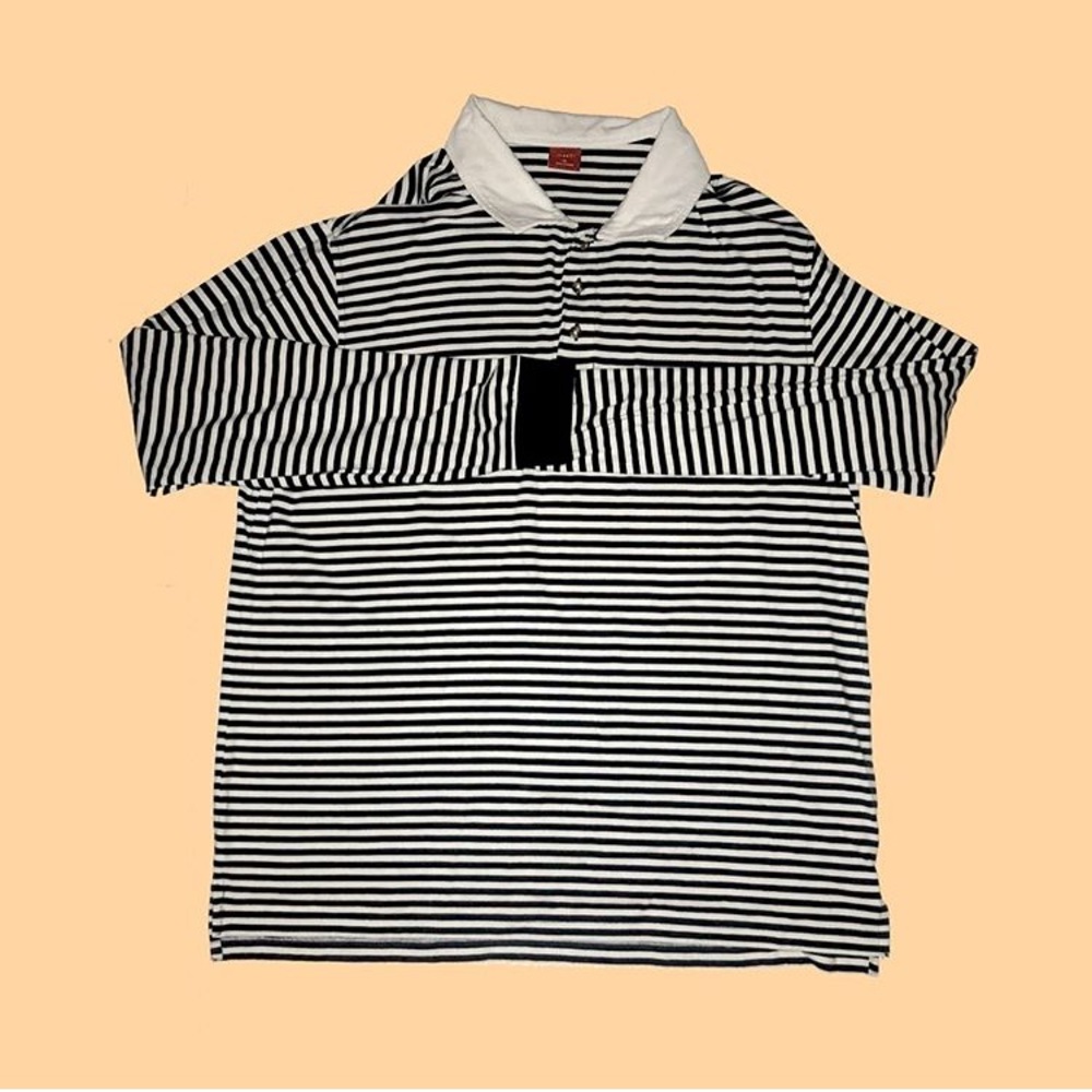 STRIPED COLLARED RUGBY LONG SLLEEVE (ASAP ROCKY)